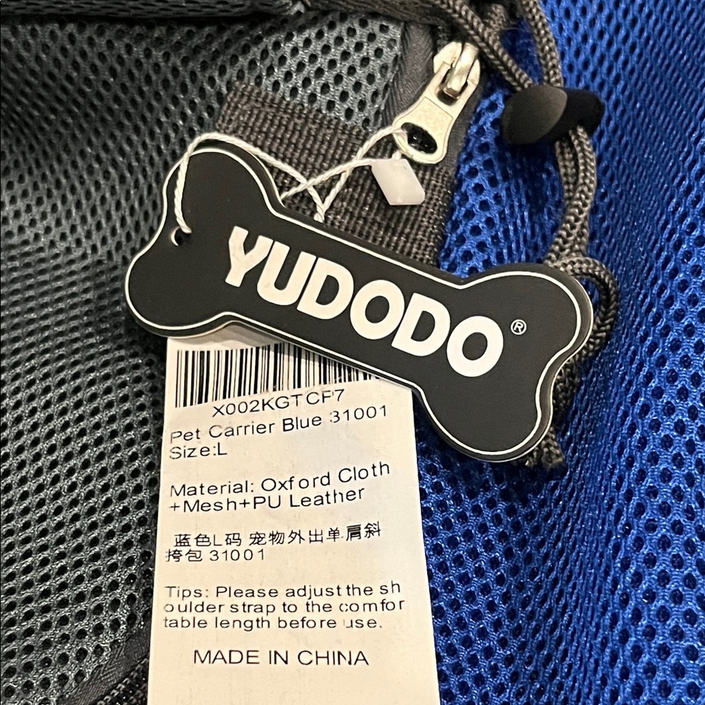 NWT YUDODO Blue Pet Sling Carrier 31001 Size L (10-15 lb) - Picture 2 of 8